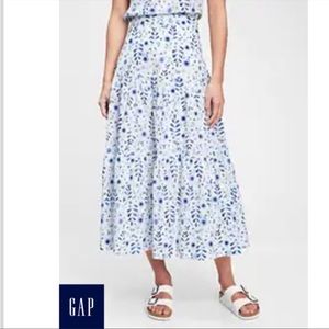 GAP | Blue Floral Maxi Skirt